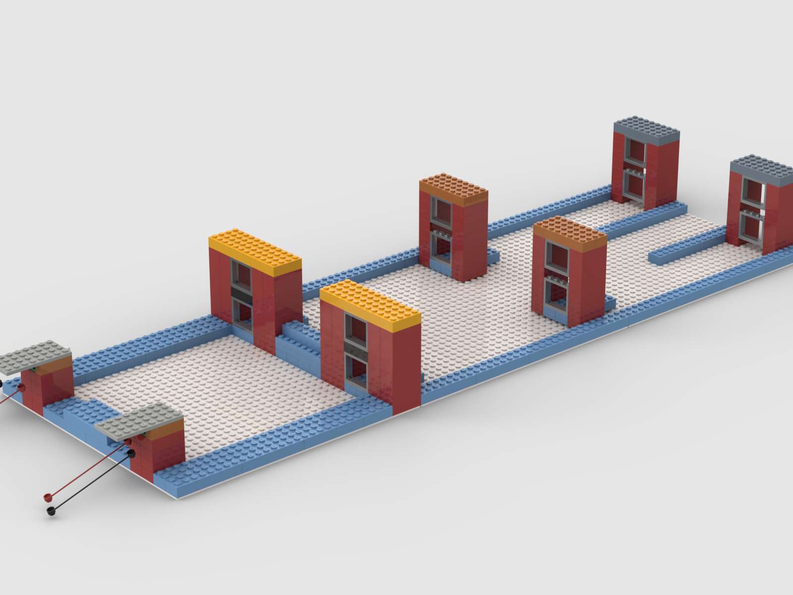 Assembled LEGO optical bench